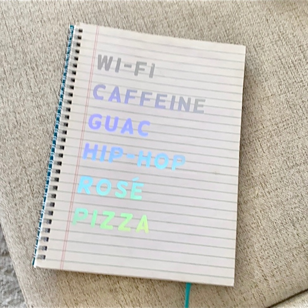 🪞 NEW holographic logo letters spiral organizer dated line paper notebook